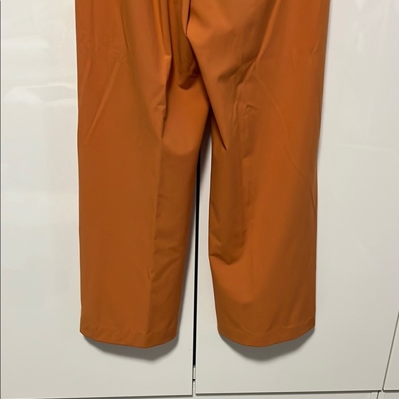 ZARA NWOT Orange Wide Leg Pleated Trouser Pants, Size L - Picture 9 of 12